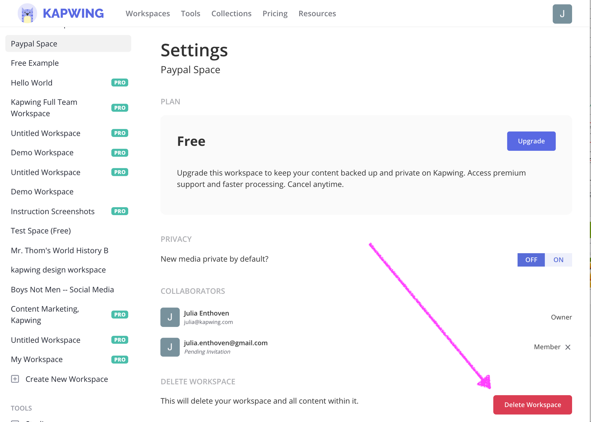 how-to-delete-a-workspace-on-kapwing
