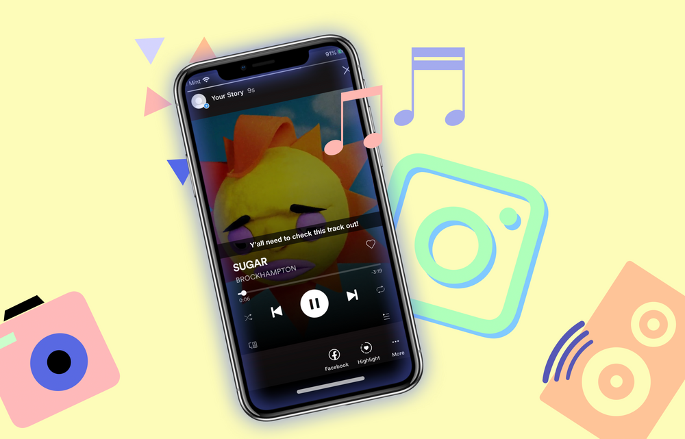 app to add music to instagram story