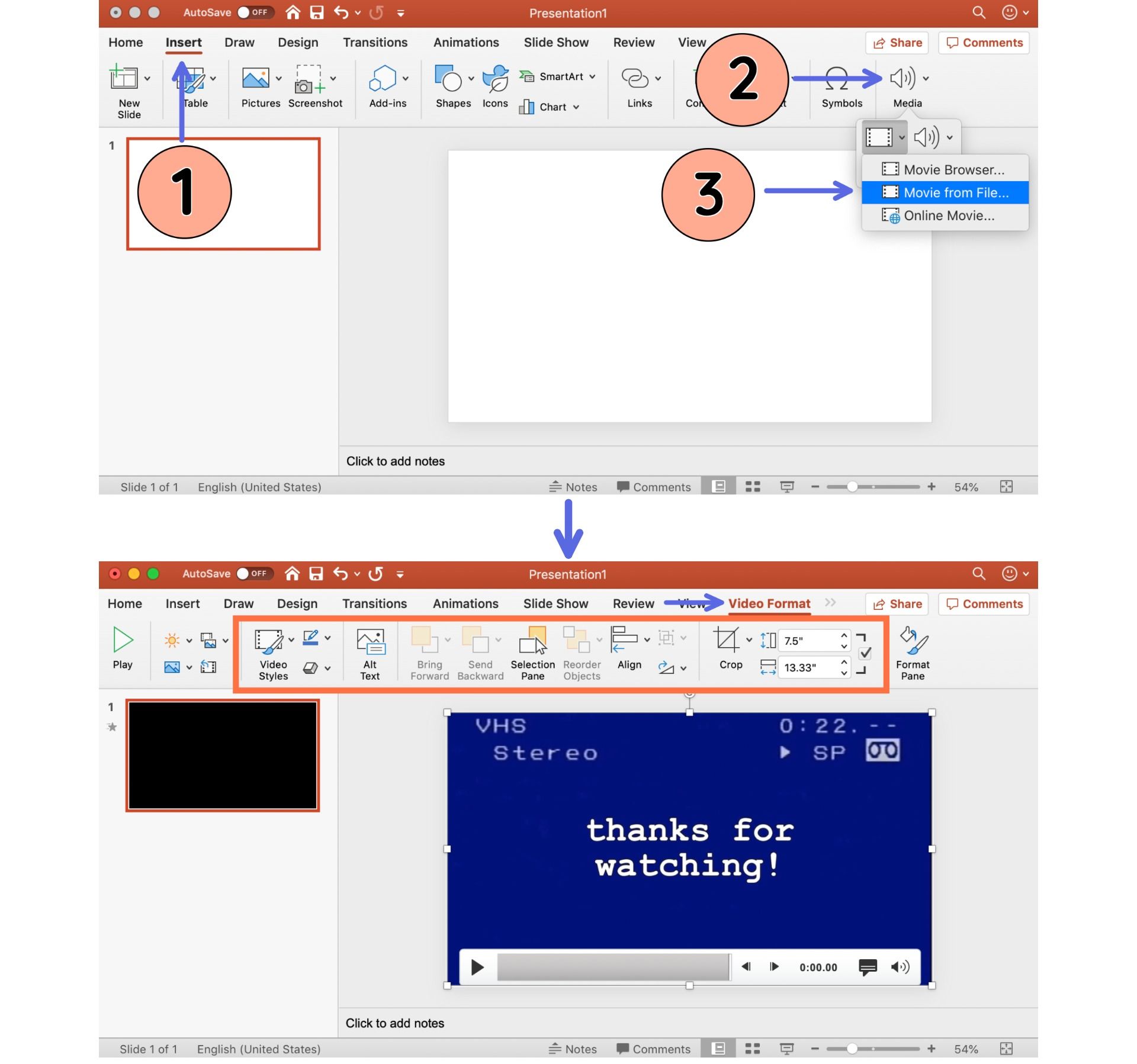 powerpoint presentation embed video