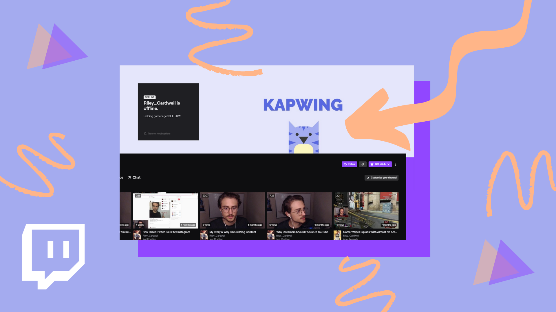 twitch video player banner size