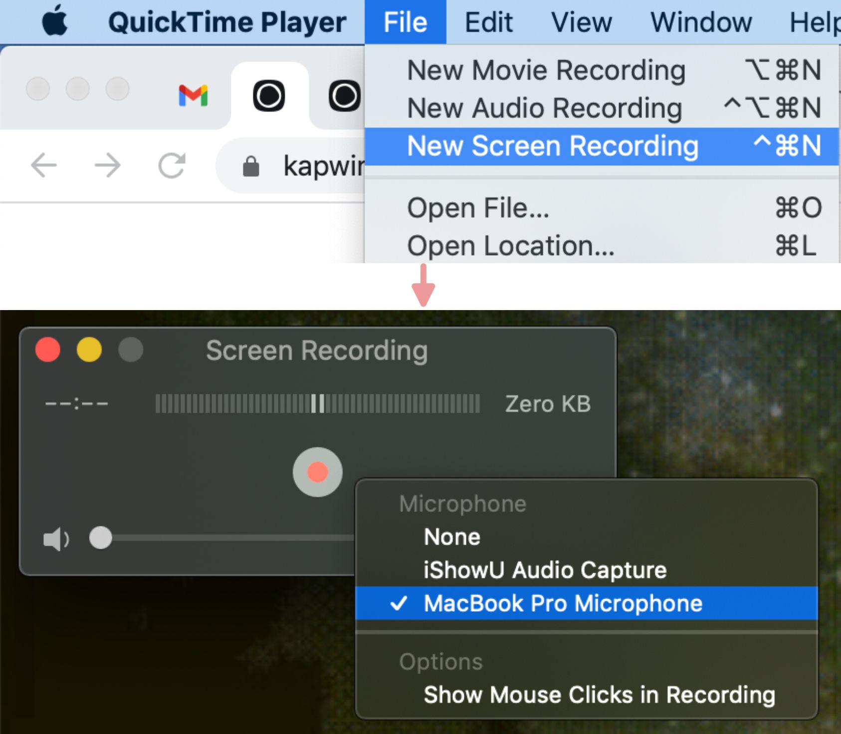 how to screen record on macbook with sound