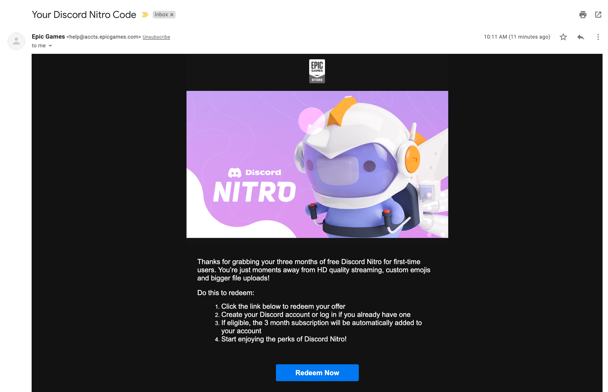 free discord nitro steam