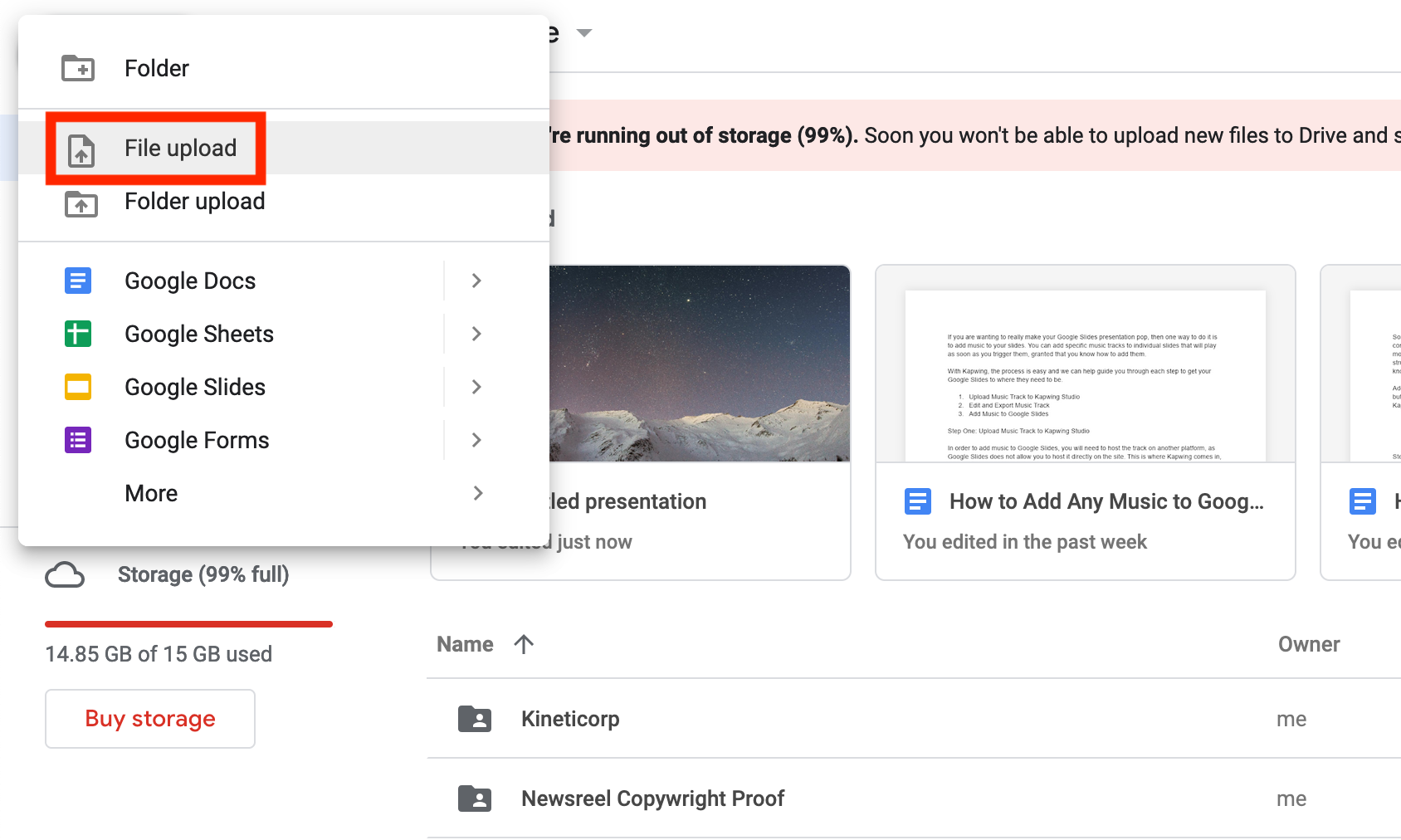 recording within google slides for mac