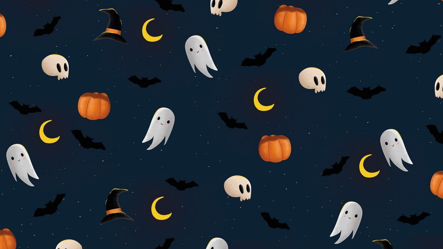 Download Cute Halloween Iphone Pattern In Gray Wallpaper  Wallpaperscom