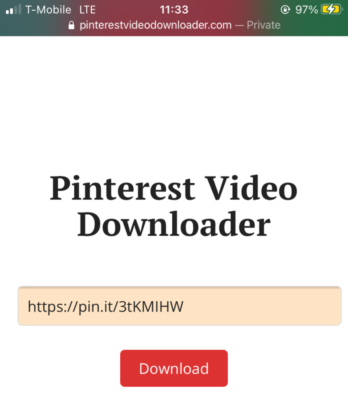 تحميل فيديوهات من pinterest