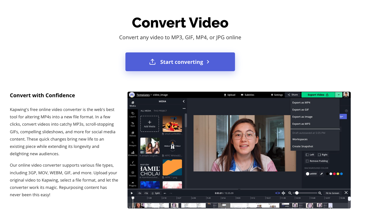 Convert Video to GIF — Online Video to GIF Converter — Kapwing