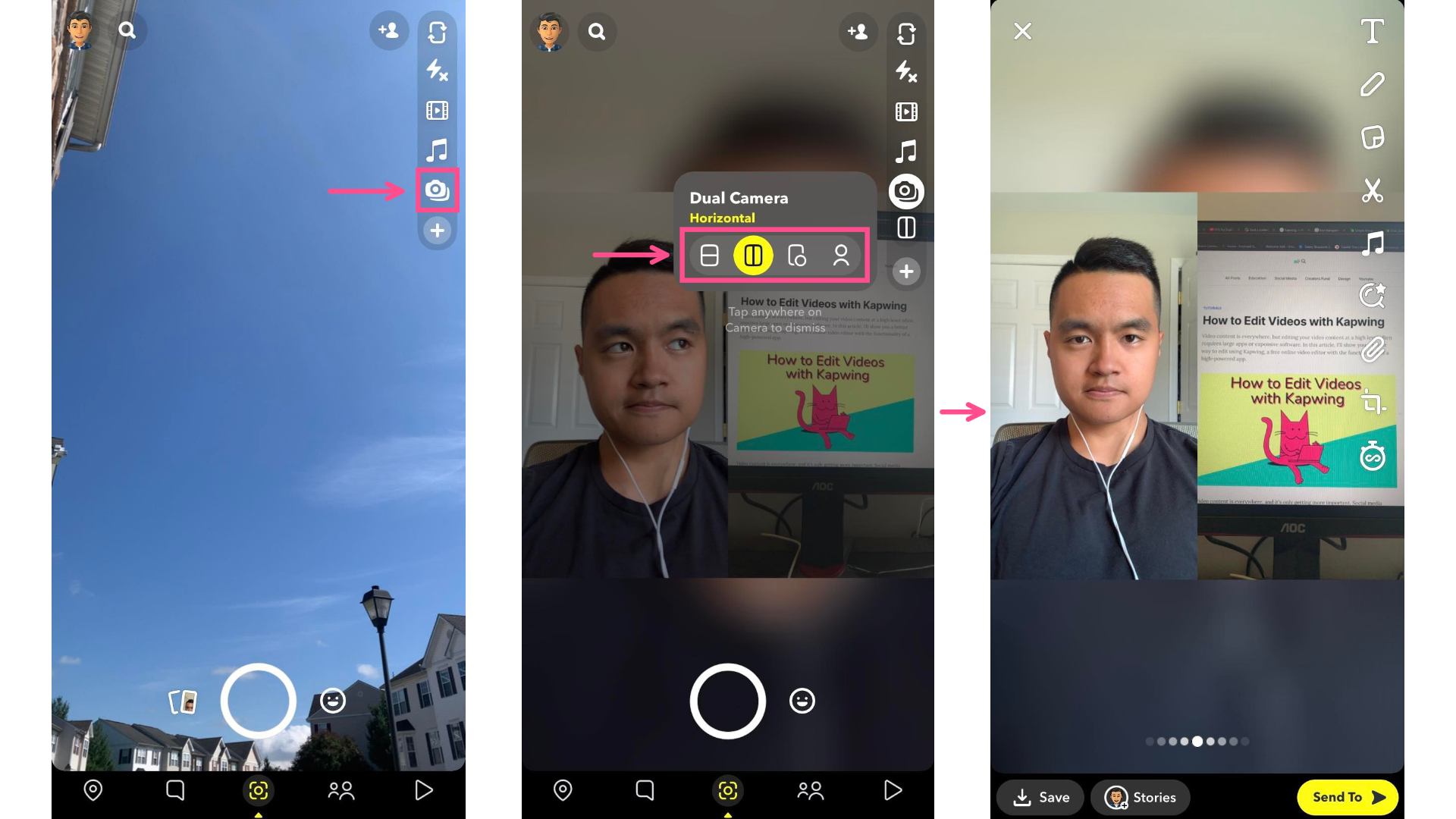 How to Use Dual Camera Mode in Snapchat
