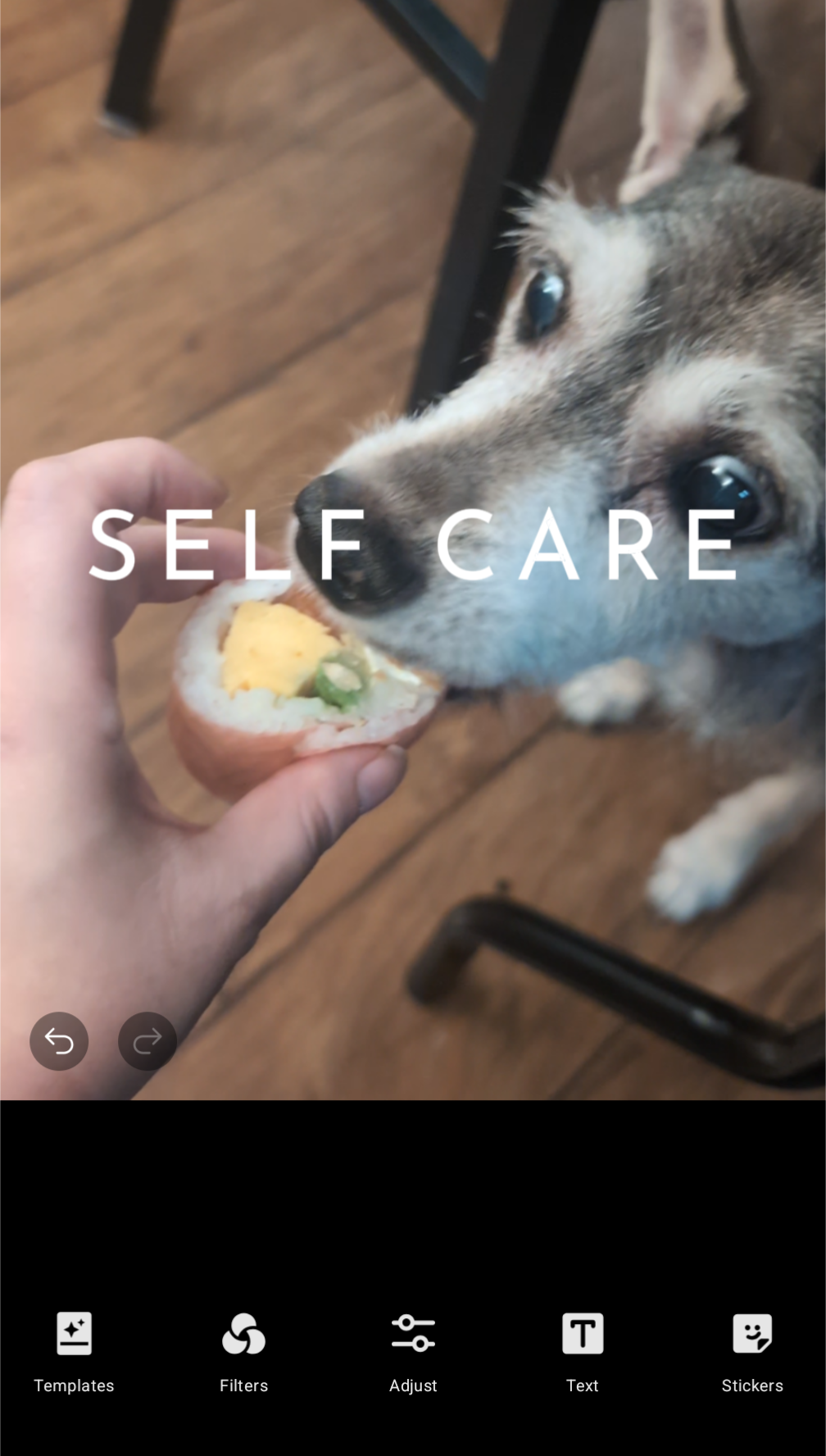 An example of Lemon8's cover captioning option, with "SELF-CARE" headlined.