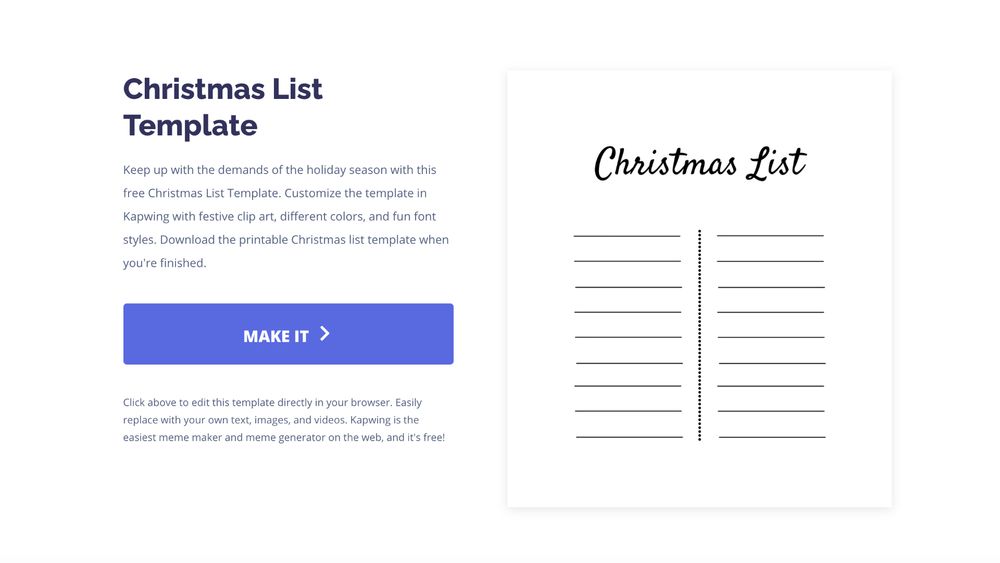 How to Create a Christmas List Online (Free Template)