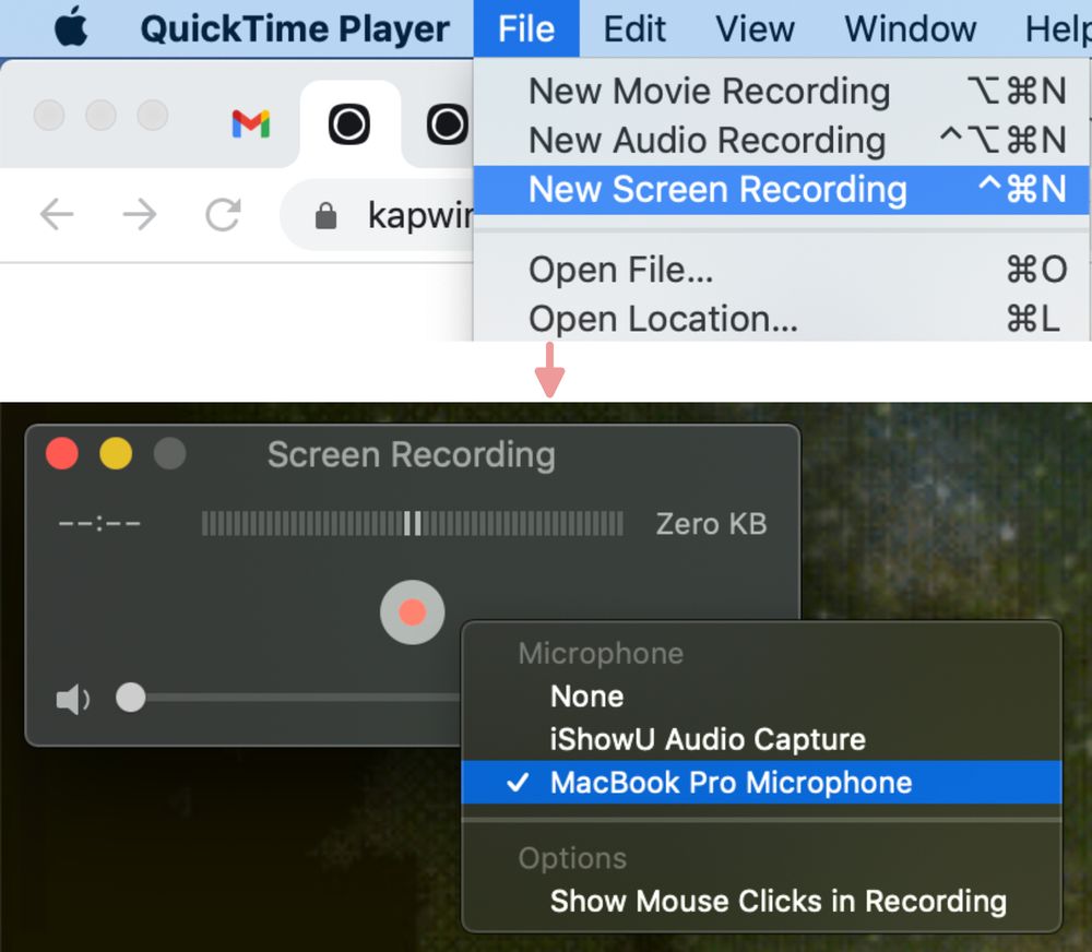 record internal audio mac quicktime