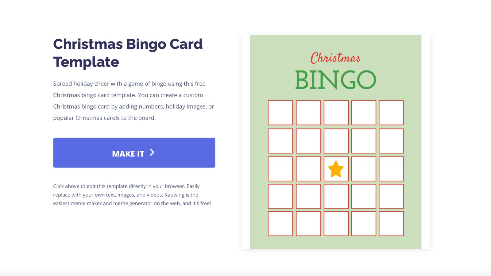 How to Make a Christmas Bingo Card (Free Template)