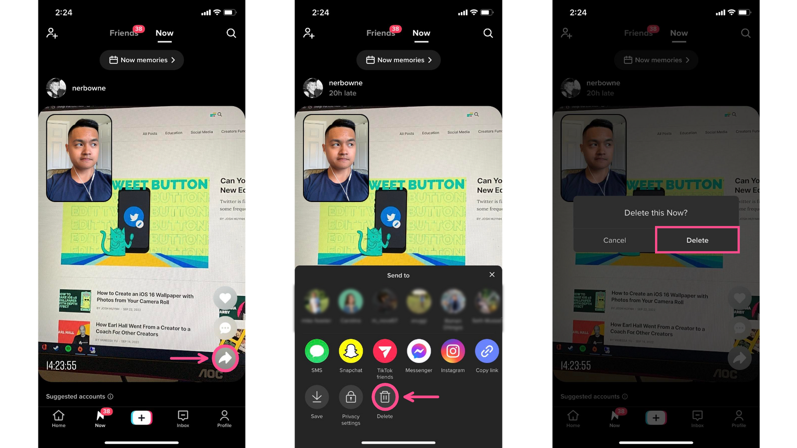 how-to-delete-tiktok-now-posts-and-memories