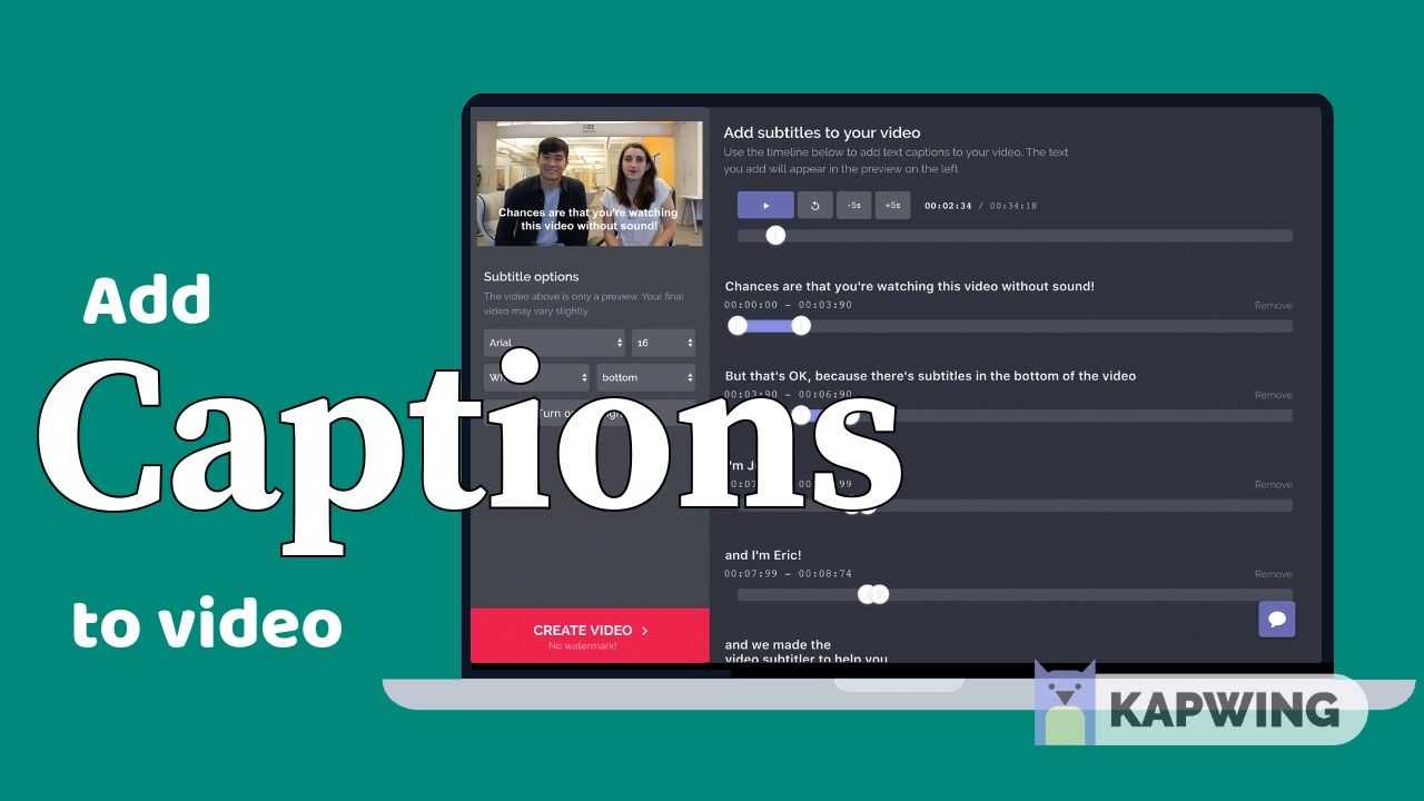 tools to video caption twitter