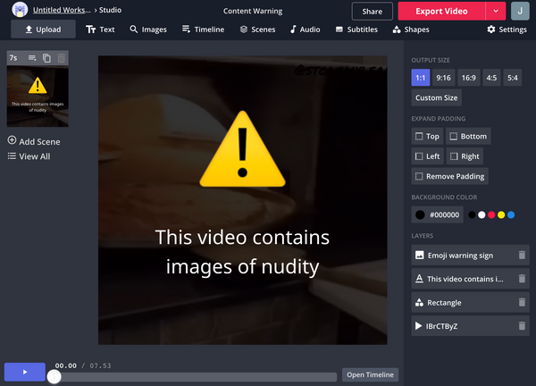 How To Add A Content Warning To Any Video For Free