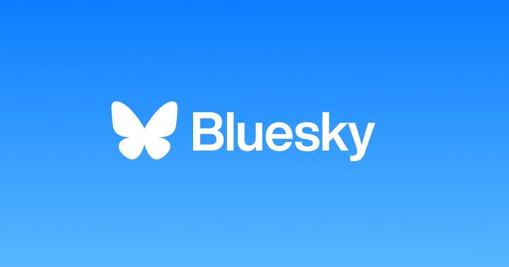 Bluesky Logo with a butterfly. 